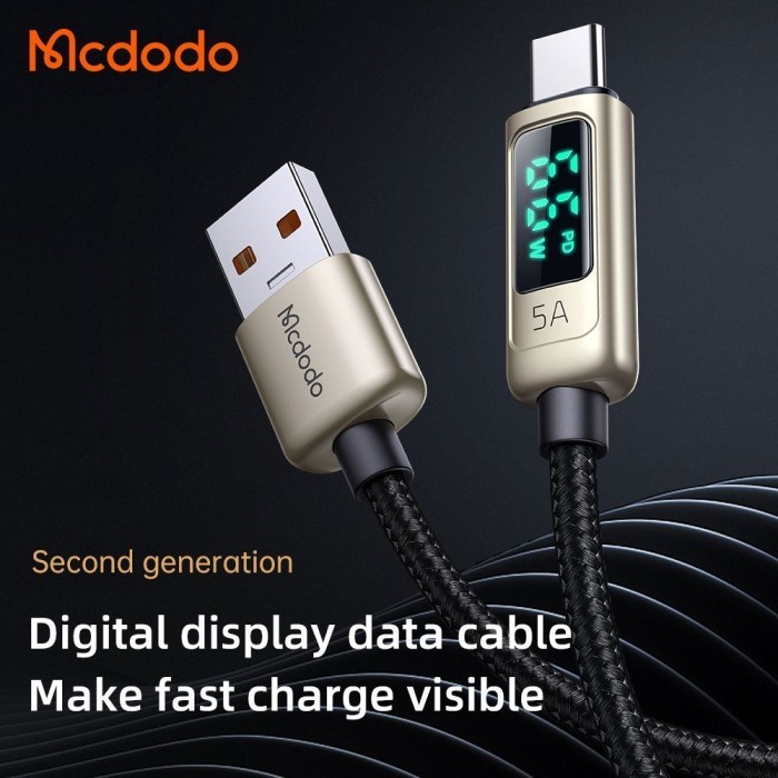 MCDODO CA-869 DIGITAL DISPLAY PRO KABEL CHARGER USB TYPE C CABLE TURBO CHARGE 5A XIAOMI SAMSUNG VIVO