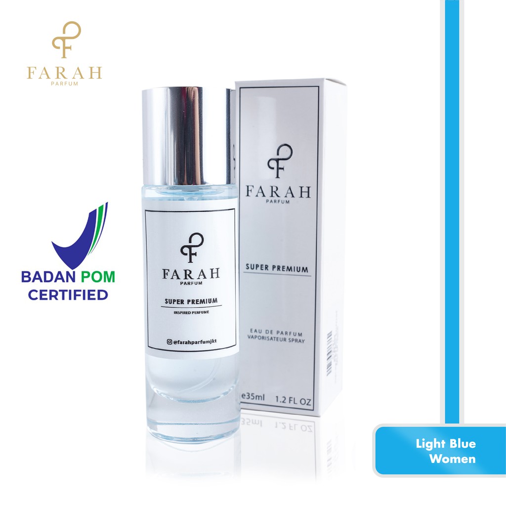 Light Blue Women Super Premium by Farah Parfum - Parfum Wanita Tahan Lama - Best Seller No.14