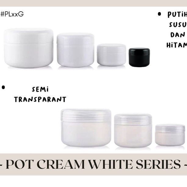 Pot Cream Travel Jar Wadah Krim Dokter kosong 10gr 20gr 30gr 50gr 100gr 150gr 250gr