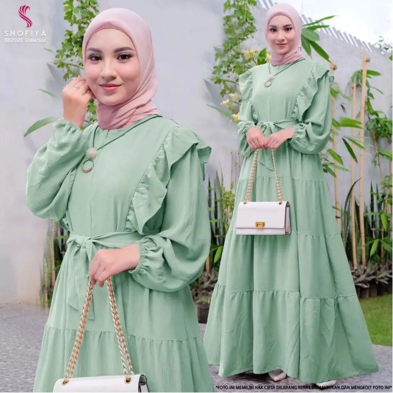 AYUNDA DRESS CRINKCLE AIR BLOW / BAJU CEWEK KEKINIAN 2022/PAKAIAN MUSLIM TERLARIS2022 BAHAN CRINKLE AIR FLOW TERMUARAH/ FASHION MUSLIMAH 2022 / GAMIS WANITA TERBARU