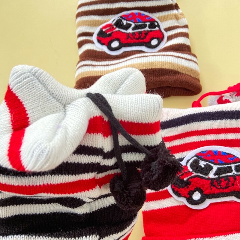 Topi Kupluk Rajut Baby Mobil (TERMURAH!)