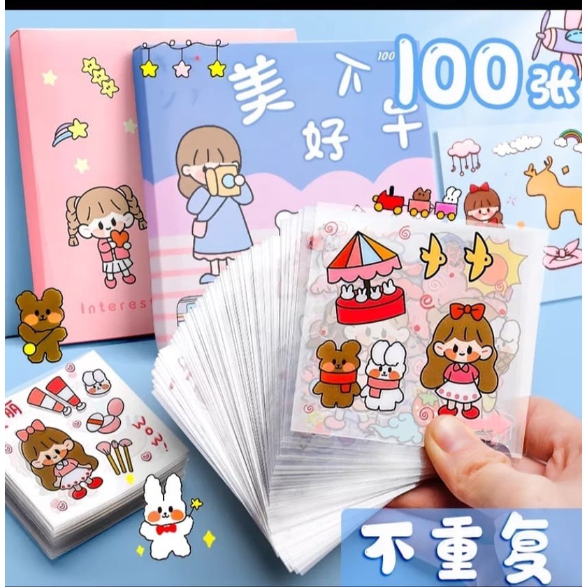 

TJ-507 Stiker 2D Kartun Korea Lucu Sticker Anti Air Dekorasi Tumbler Handbook