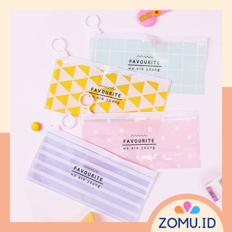 

Tempat Kotak Pensil PVC Pencil Case Bag Organizer Toiletry Bags Murah Lucu Unik