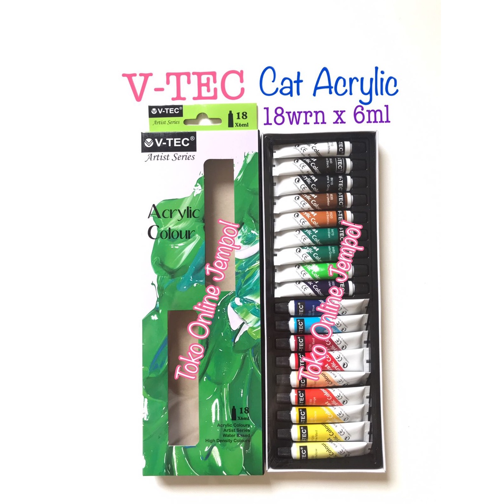 

6ml x 18 wrn Cat Acrylic V-Tec Cet Akrilik VT-618/A VTec Art ATK1265VT