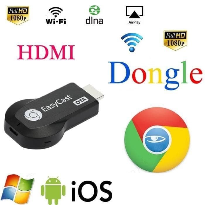 AnyCast M2 Plus DLNA Miracast HDMI Streaming Media Player-Easy Sharing. wireless sambungan tv hp