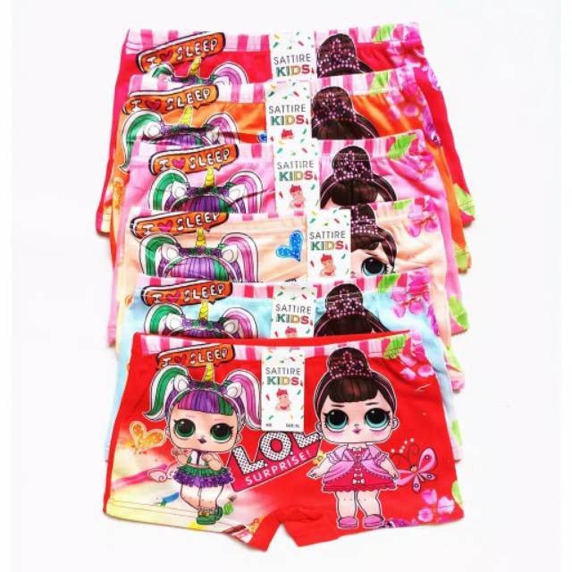 BOXER ANAK CEWEK / CELANA DALAM ANAK PEREMPUAN / LOL