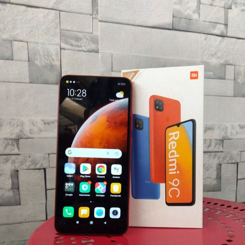 hp second redmi 9c 4/64 like new garansi