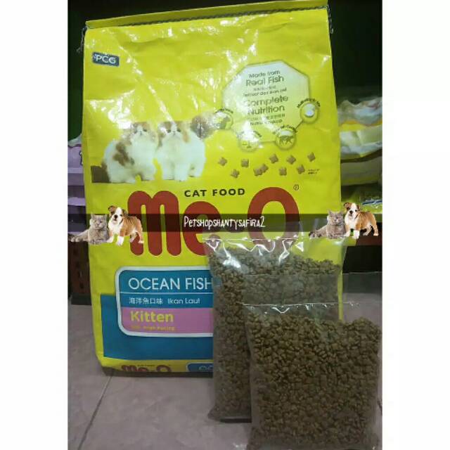 MAKANAN KUCING MEO KITTEN OCEAN FISH KEMASAN 1KG REPACK