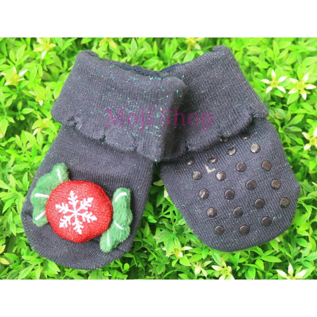 Kaos Kaki Bayi Motif Natal Bahan Halus &amp; Lembut Kualitas Import