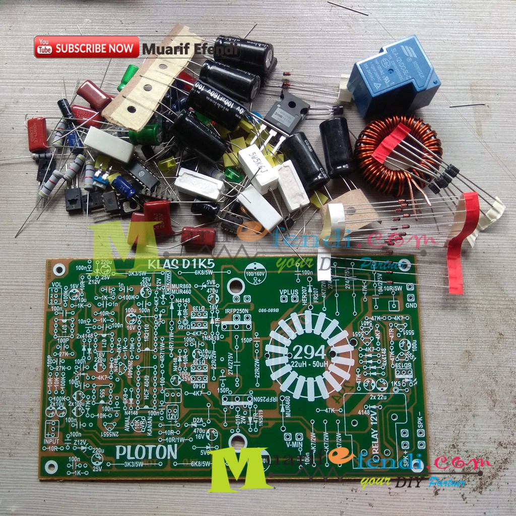 PAKET DIY Power Amplifier Class D D1K5 V1 PLOTON 294
