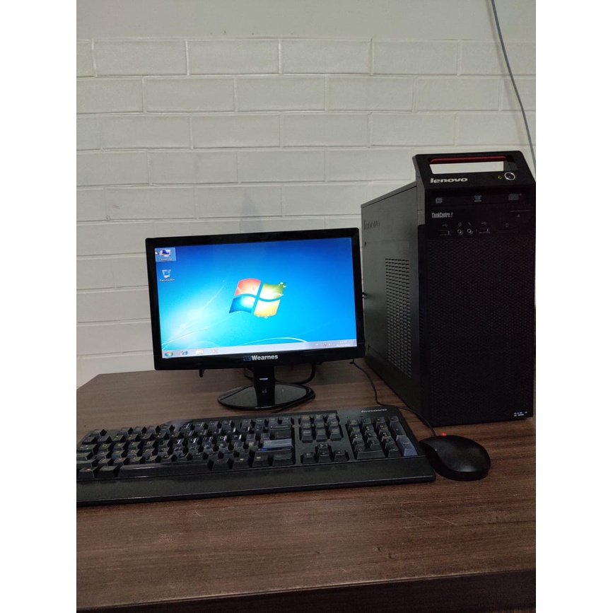 PC Lenovo i3 Gen 2 Ram 4 Gb Hdd 500 Gb Monitor 16 Inch Wide Key+Mouse Tinggal Pakai