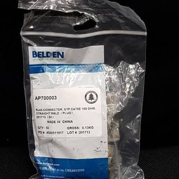 Konektor RJ45 Belden Modular Plug STP Cat.5e AP700003 ASLI | LAN jaringan ethernet