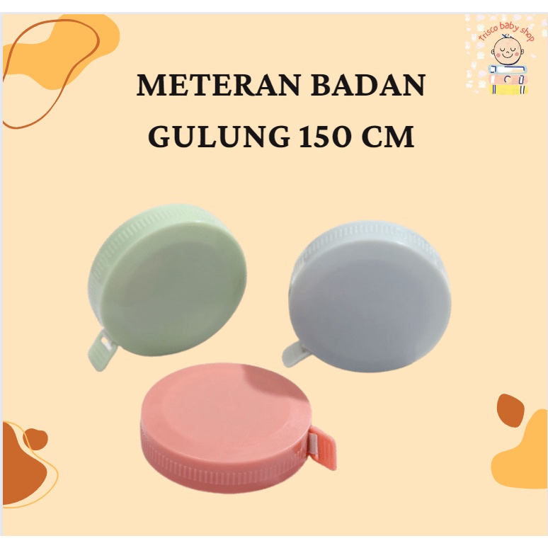 Meteran  gulung 150 cm meteran badan unik