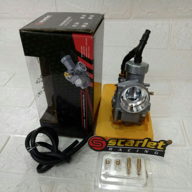 karbu karburator pe scarlet 24 26 28 30 sdh reamer ,lengkap dgn fitur power jet,pnp universal vixion,ninja,cbr,cb,rx king,fu,taiger,mega pro scorpio,bison,xabre,supra shogun,jupiter,mx,vega,vario,beat, mio dll-pe 24 scarlet