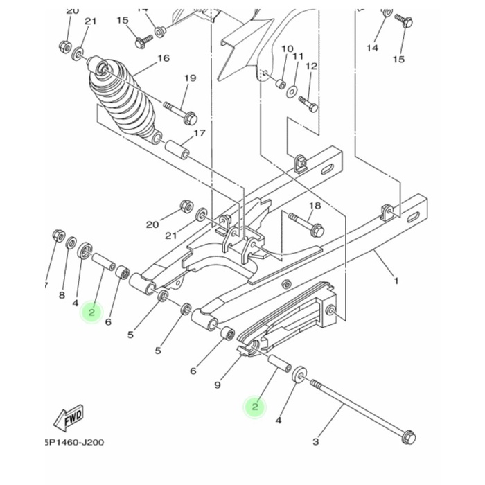 OTOMOTIF SPARE PART MOTOR RJ2336 BOSH ARM BYSON ASLI YAMAHA