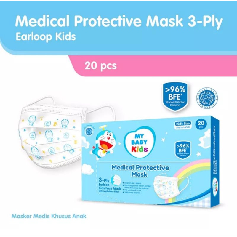 Masker Khusus Anak My Baby Kids Mask Medical Protective Mask Masker Doraemon