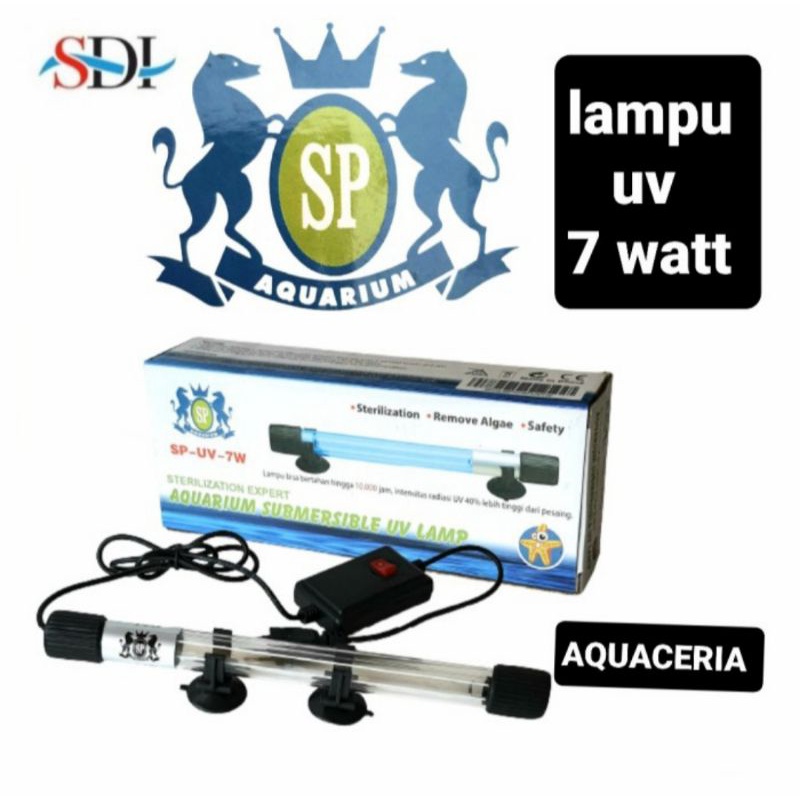 lampu uv aquarium kolam Sp 7 watt lampu uv filter aquarium kolam ikan