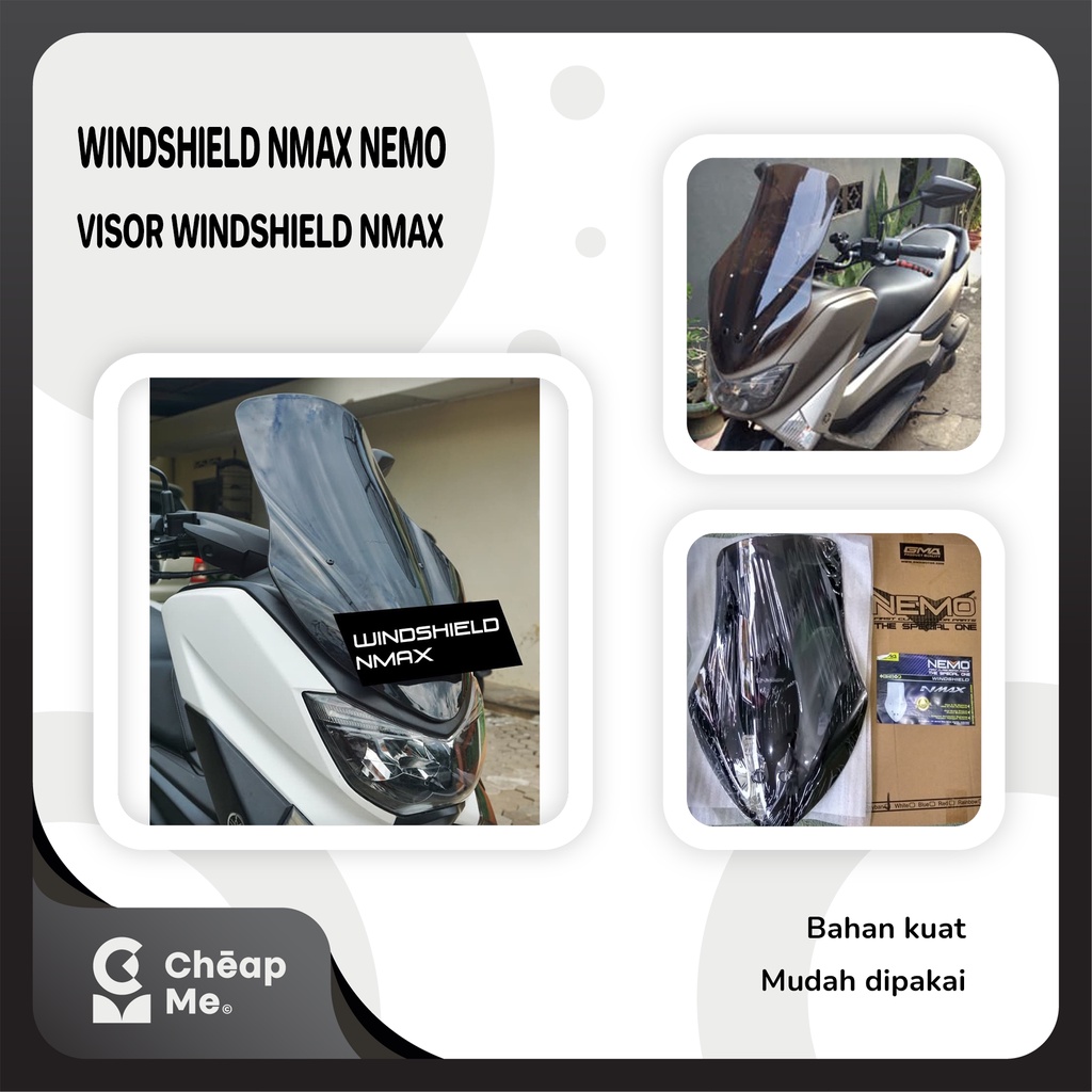 Windshield Nmax Nemo / Visor Windshield Nmax / Aksesoris Variasi Motor Nmax / Windshield Nemo Khusus