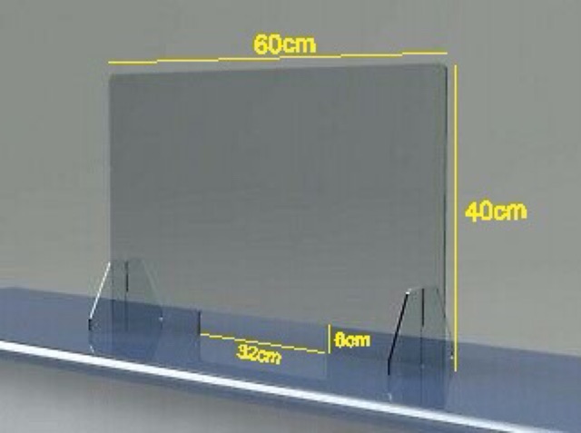 Partisi / Sekat / Pembatas Meja Akrilik Acrilic Table Divider Kasir Universal