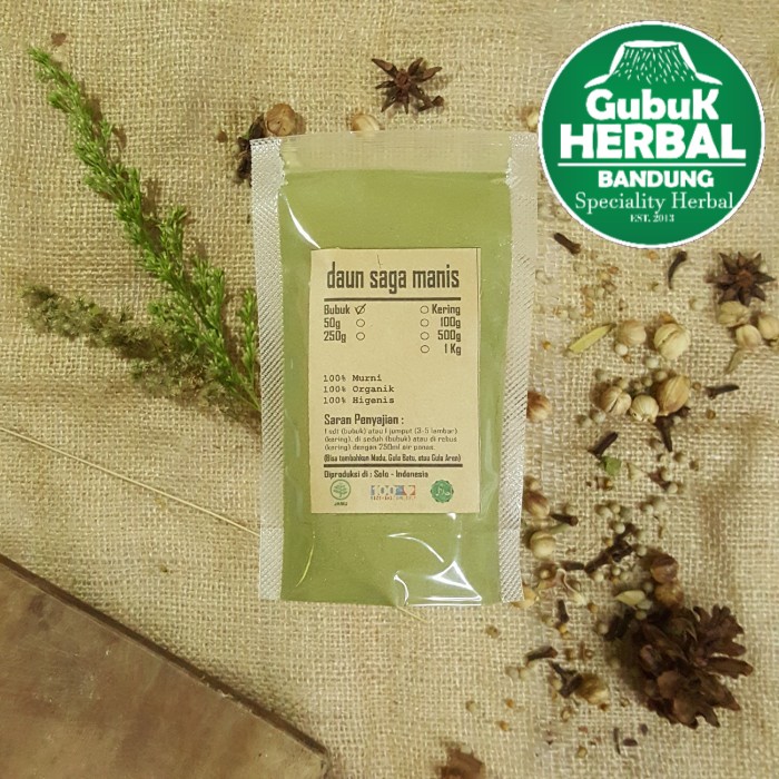 

DAUN SAGA MANIS BUBUK 500 gr - Abrus Precatorius - MURNI TANPA GULA - BUBUK HALUS