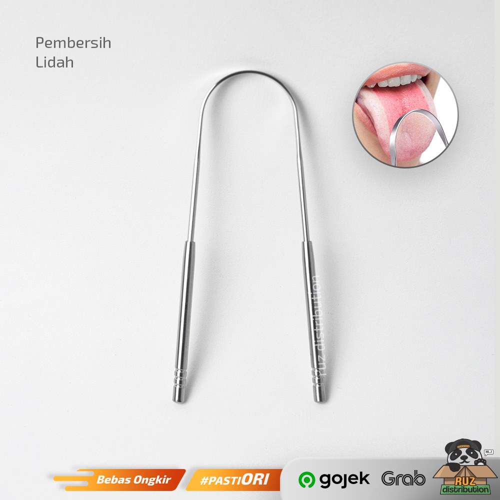 Alat Pembersih Lidah Stainless Steel - Tongue Cleaner Scraper Bau Mulut