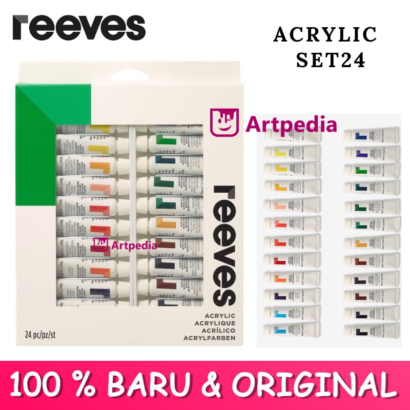 Reeves 24 Acrylic Color Set / Reeves Akrilik / Cat Akrilik / Acrylic