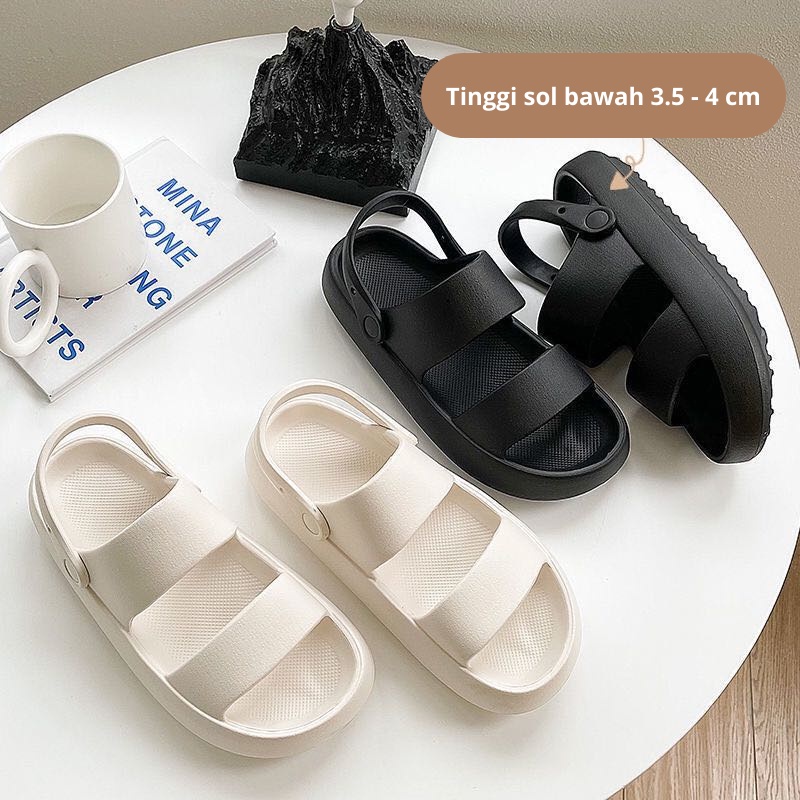 Mainland Sandal Slop Pria Wanita Sandal Karet Casual Korean Fashion Indoor Outdoor HSN104