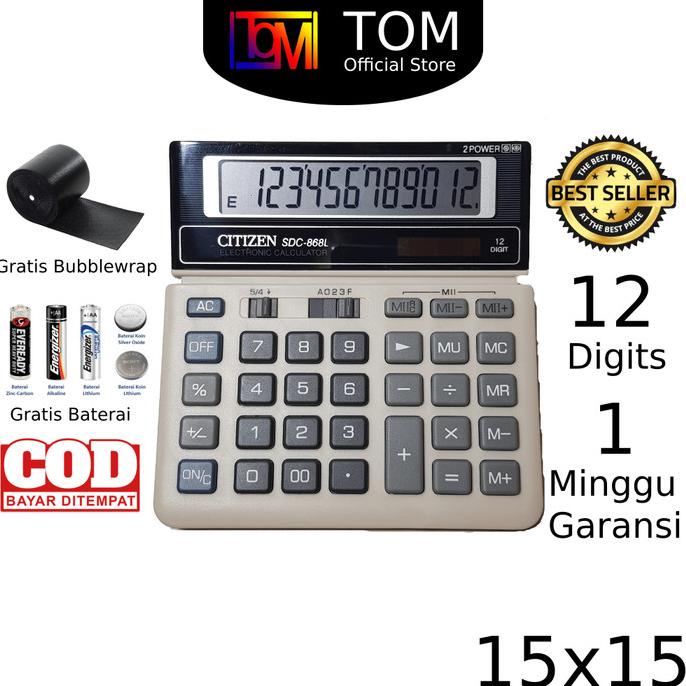 

[COD] Kalkulator Citizen 12 Digit - Calculator Citizen SDC-868L NEW Kode 933