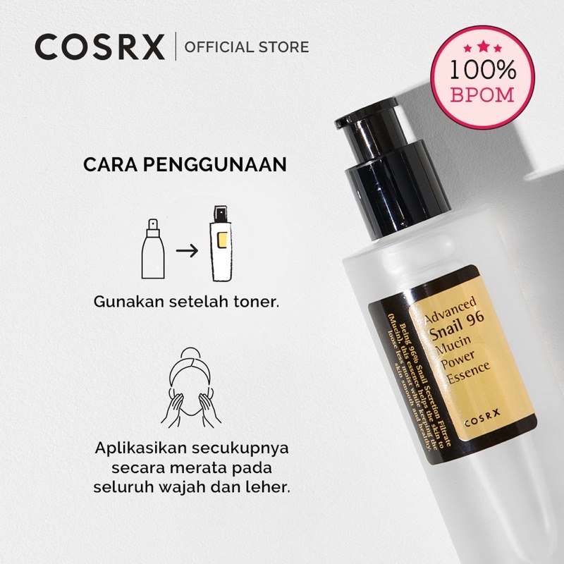 COSRX Advanced Snail Mucin 96 Power Essence 100ml - Esens Lendir Siput