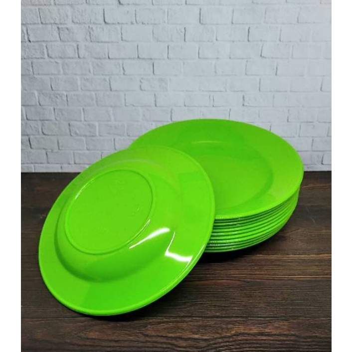 PIRING TATAKAN POLOS SEMI MELAMIN 1 LUSIN