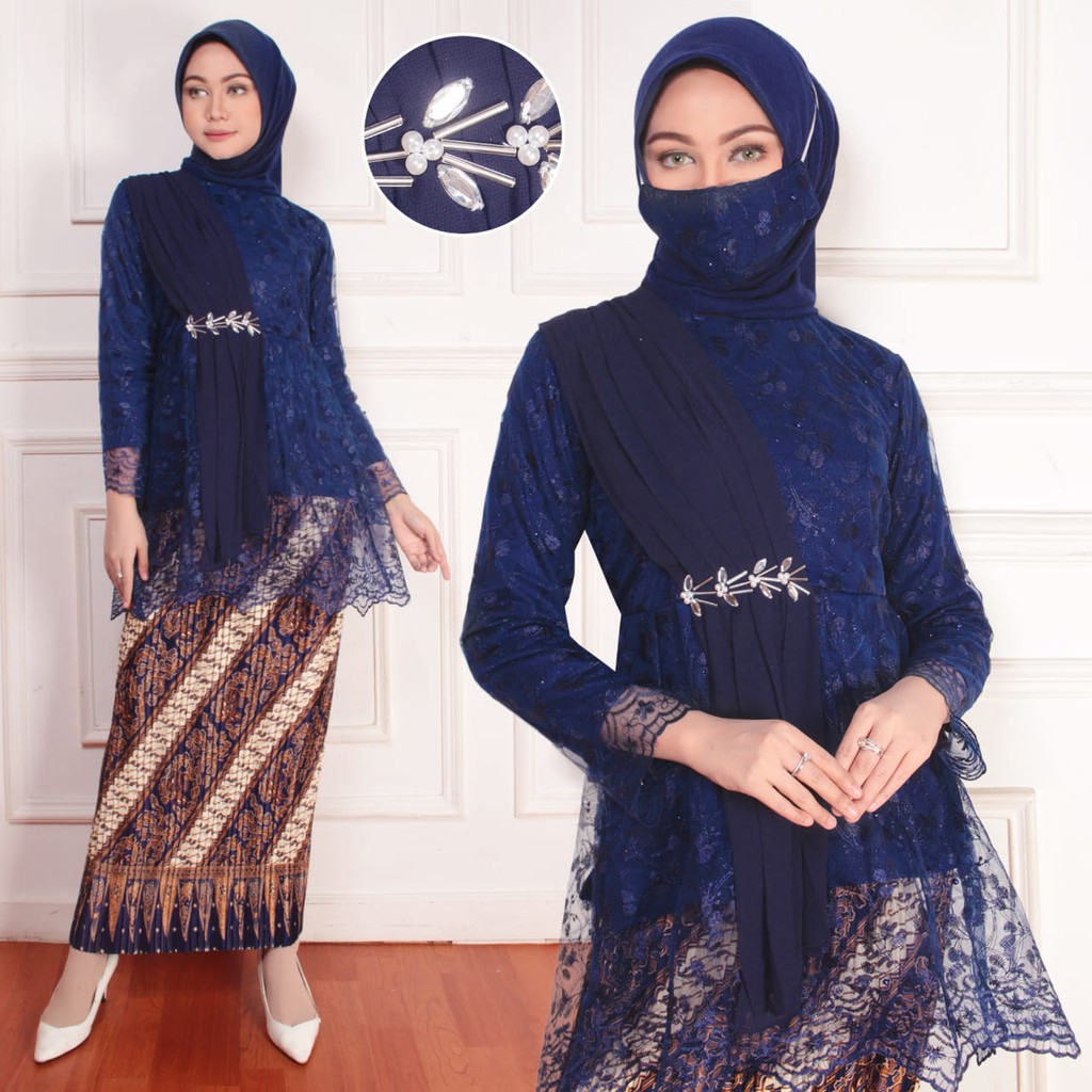 KEBAYA MODERN MODEL SELENDANG REAL PICT
