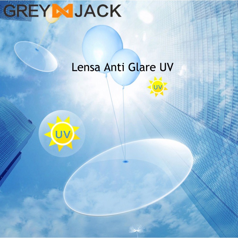 

Grey Jack Lensa Kacamata Anti Radiasi UV Sinar Matahari, Silau dan Lensa Minus