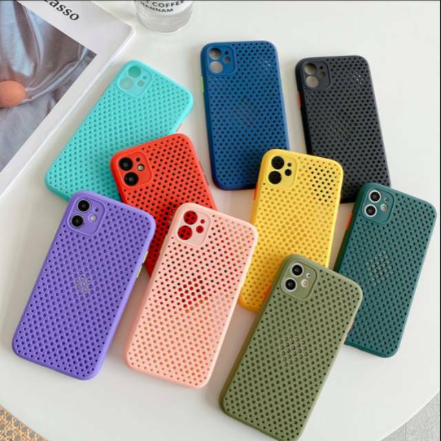 Case Pelindung iPhone Jaring Jaring Peredam Panas Soft Case Pelindung iPhone Jaring Jaring Peredam Panas Soft