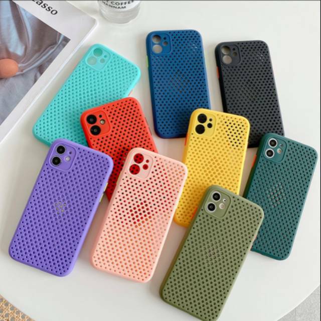 Case Pelindung iPhone Jaring  Jaring  Peredam  Panas Soft 