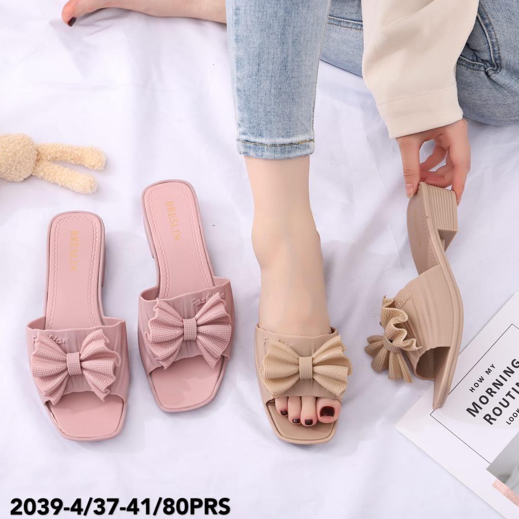 DUARTE ,SANDAL SELOP HEELS/SANDAL WANITA IMPORT , BRESLIN JELLY SHOES 2039-4 (ON) 100%ORI