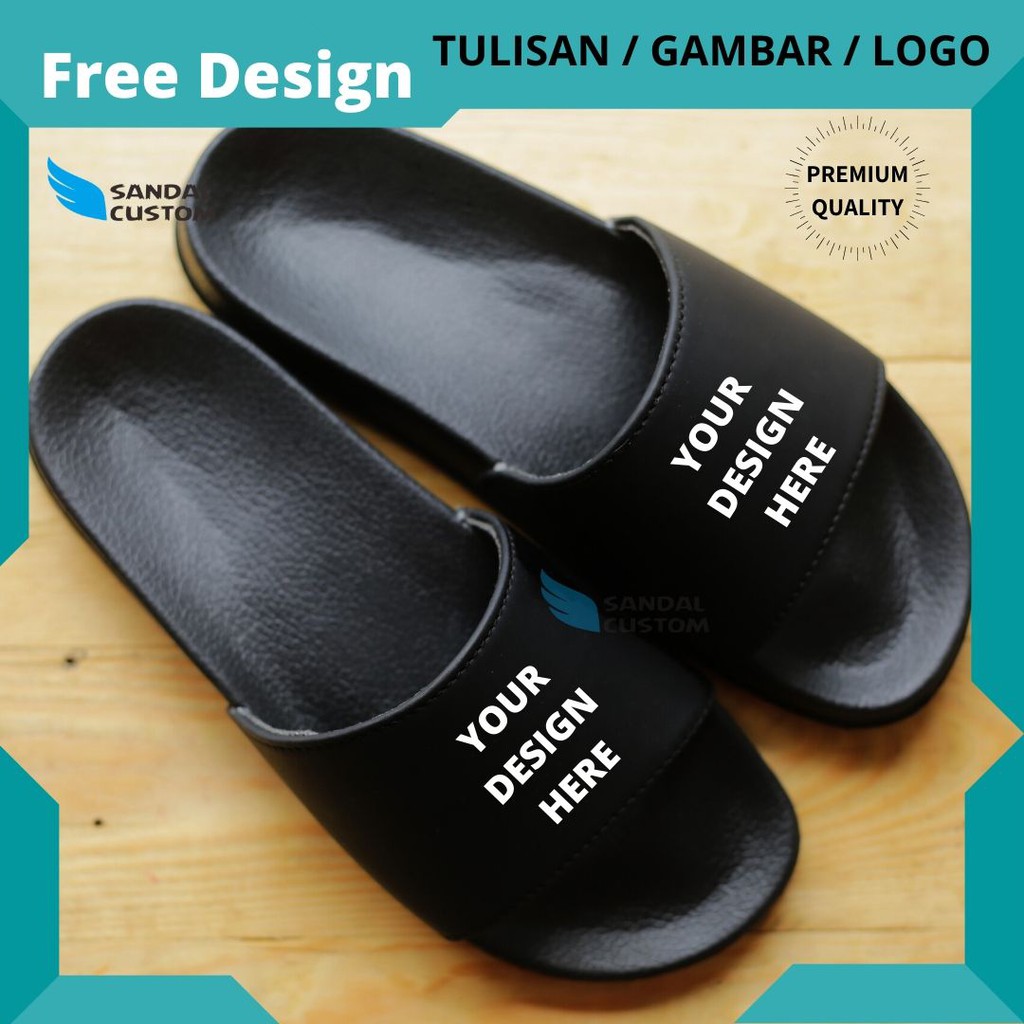  Sandal  Pria  Slide RINGAN NYAMAN Bisa Custom Nama 