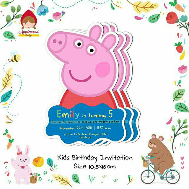 Undangan Ultah Unik / Ulang Tahun Anak / Cutting Invitation