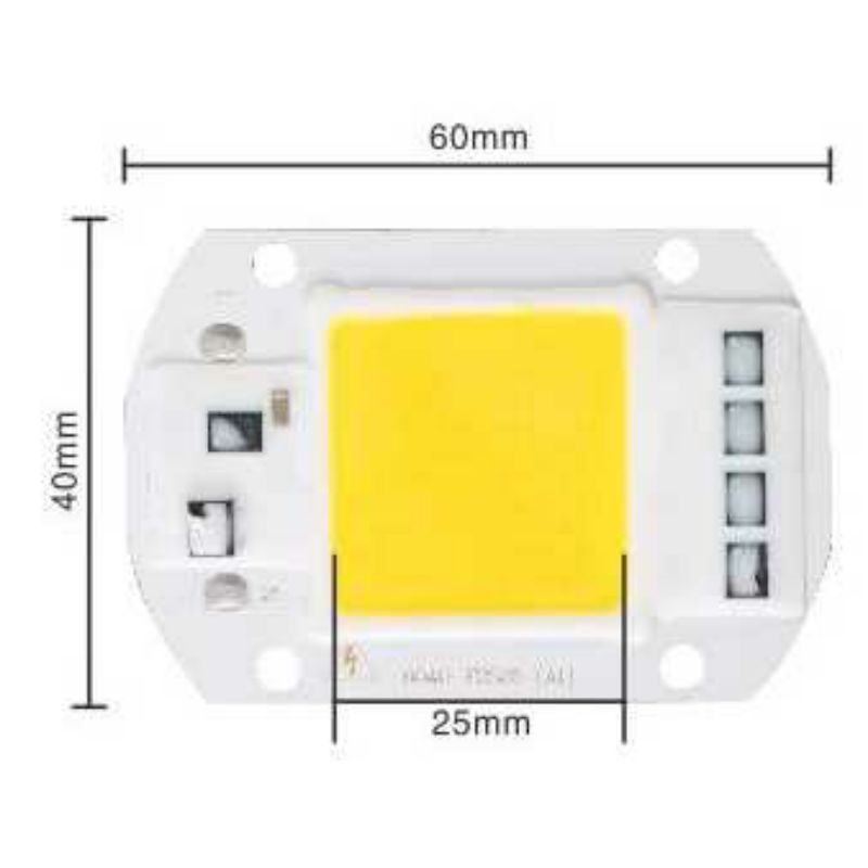 Modul Chip Lampu Sorot Bohlam High Power LED COB HPL 7W 10W 20W 30W 50W 220V AC DIY