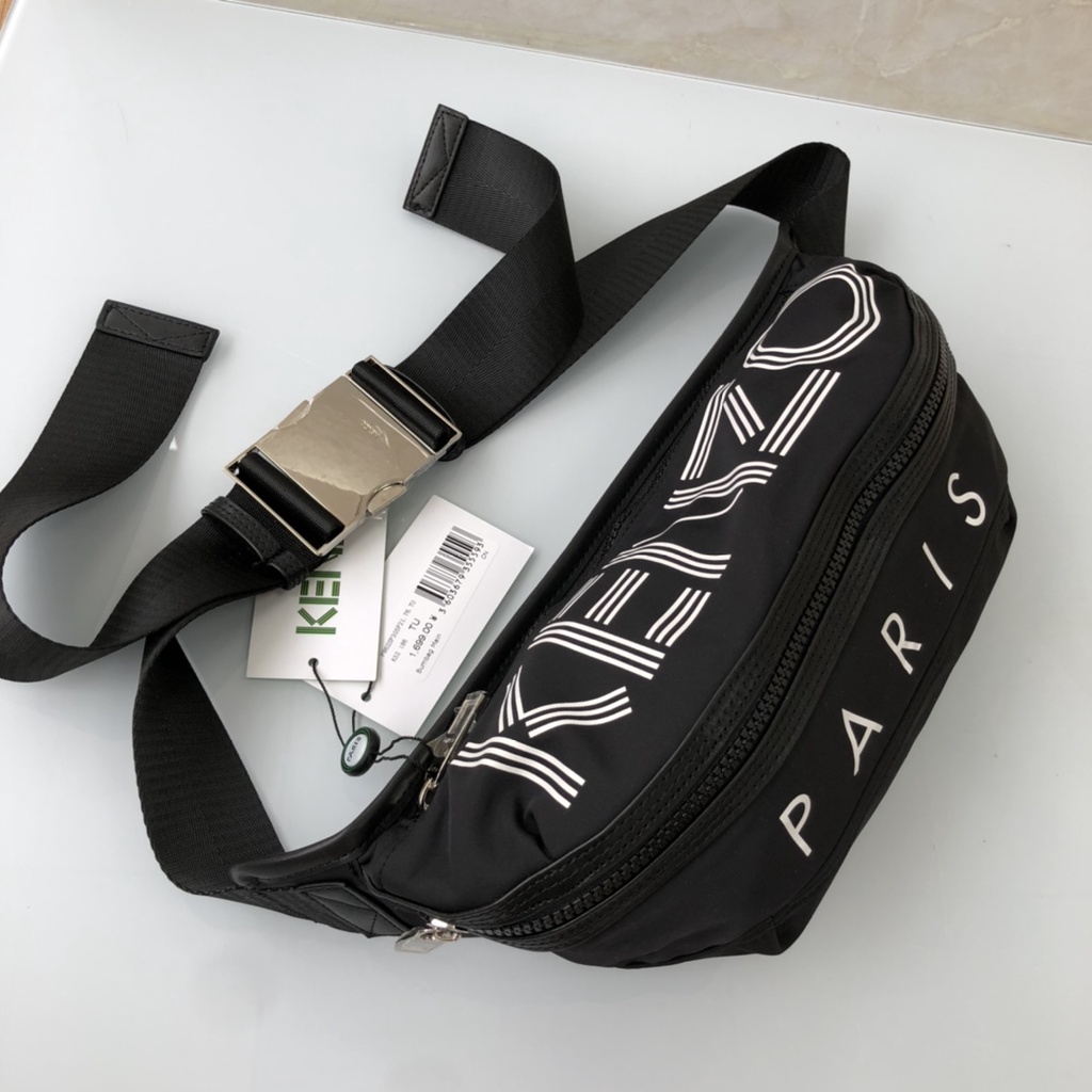 KZ001 K-Z Classic Nylon Alphabet Men's Chest Bag Waist Bag Banana Bag  yaobao