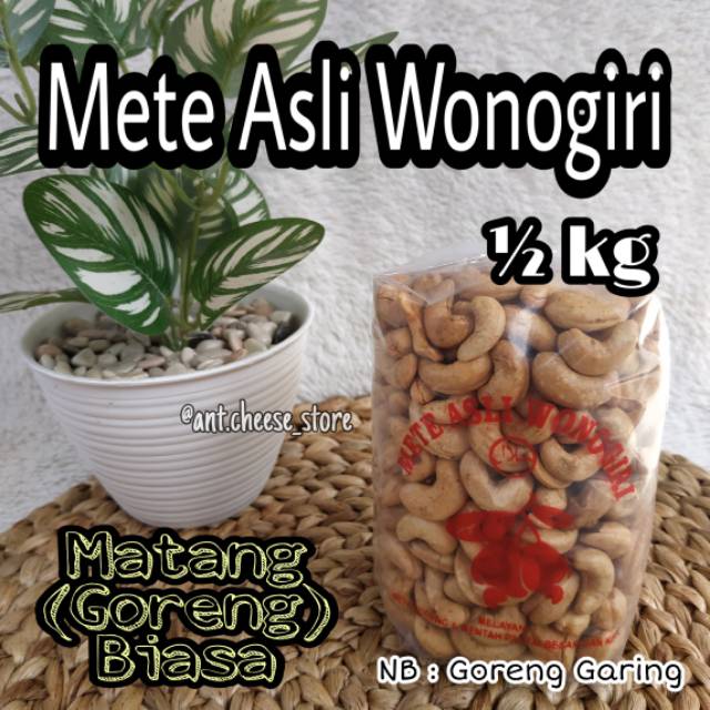 

500 gram TERMURAH | Kacang Mete Matang Rasa ORIGINAL | Kemasan ½ kg | Mete Biasa