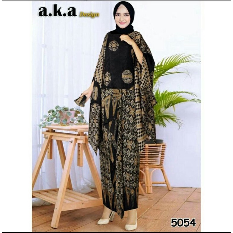 "DK" (BISA-COD) Stelan rok batik kalong viscose // Stelan Rok Batik Viscose Semi Sutra Kancing Depan