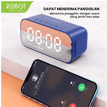 itstore Speaker Bluetooth Robot RB560 Alarm Clock LED Indicator Bluetooth 5.0 Original - Garansi 1 Tahun