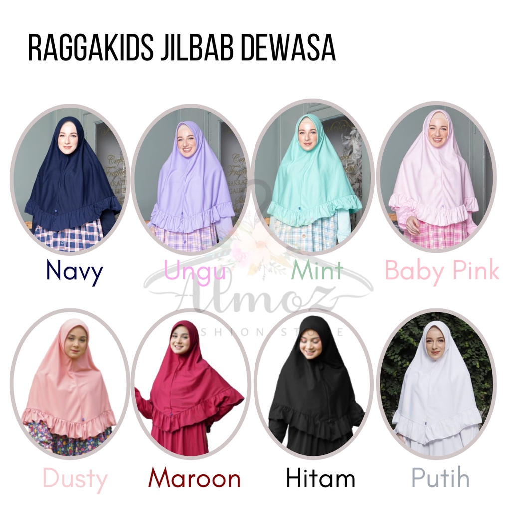 Jilbab instant raggakids Panjang Bergo dewasa murah