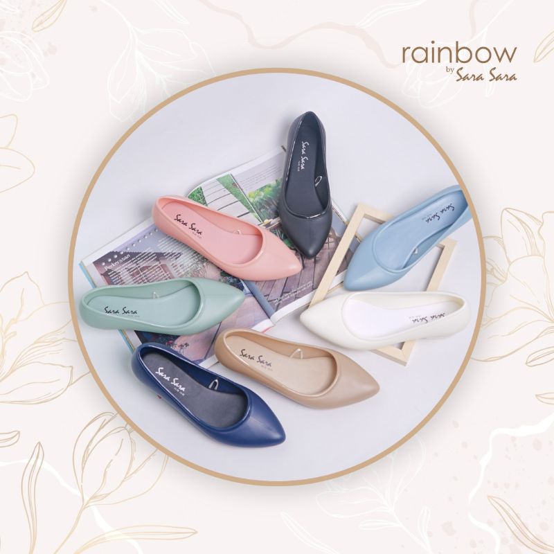 sara sara rainbow/sepatu flat sara sara rainbow