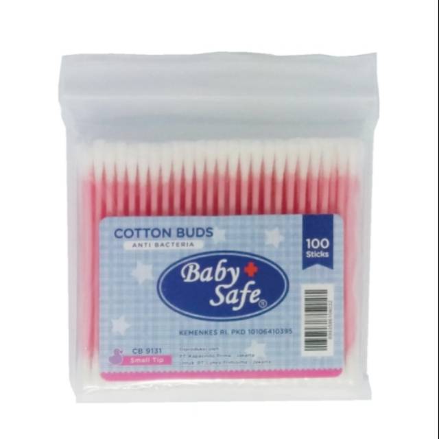 Baby Safe Cotton Bud Small Tip Reguler Tip Refill 100 sticks Korek Kuping Anak