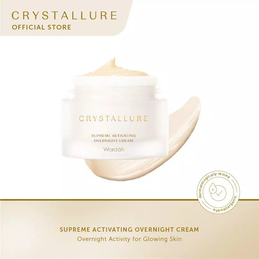 (BISA COD) Wardah Crystallure Supreme Activating Overnight Cream 50 g