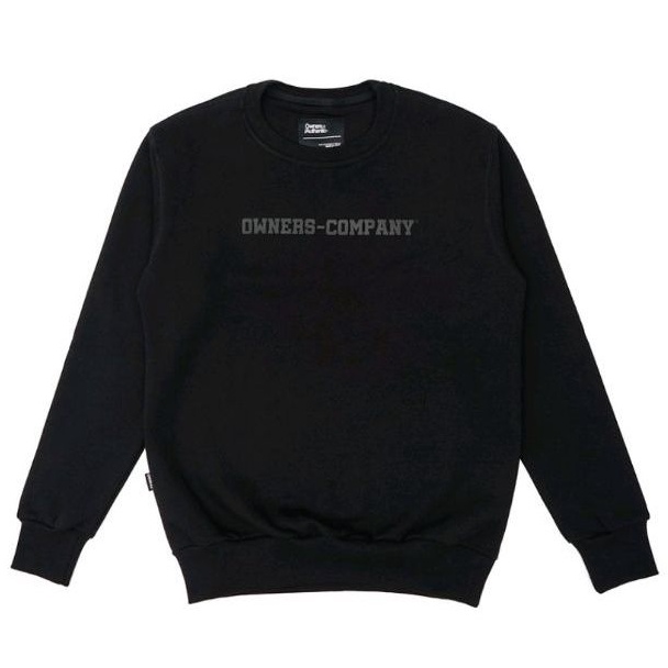 OWNER - COMPANY Sweater Crewneck Black on Grey