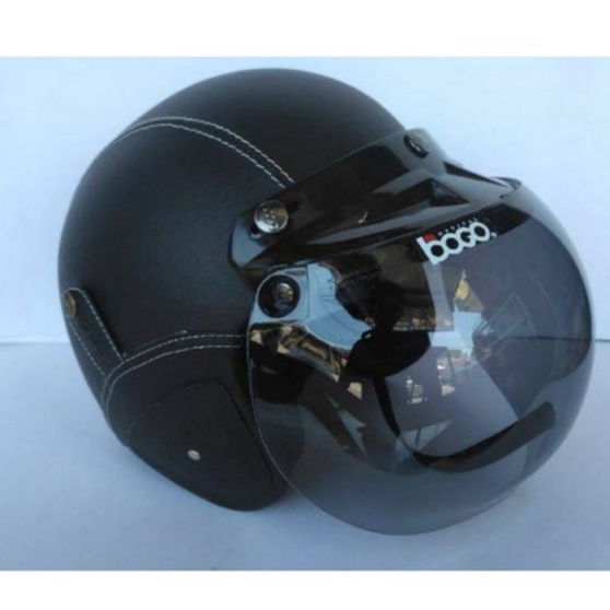 helm bogo hitam polos