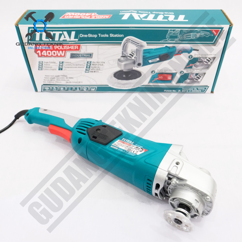 Mesin Poles 7&quot; TOTAL TP1141806 / Angle Polisher 7 Inch TP 1141806 - Mesin Pemoles Mobil Motor TOTAL