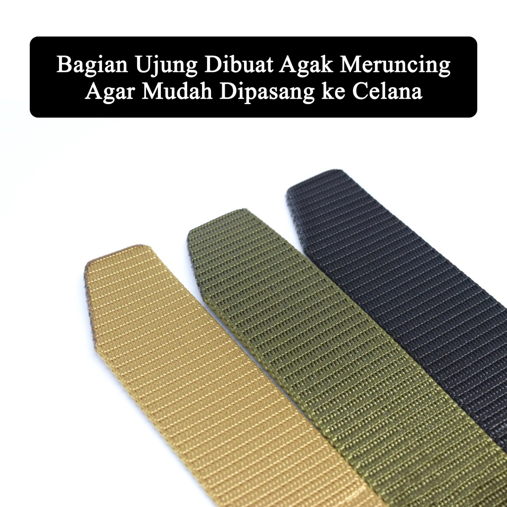 Ikat Pinggang Murah Gesper Canvas Tactical Military Anti Metal Detector Murah